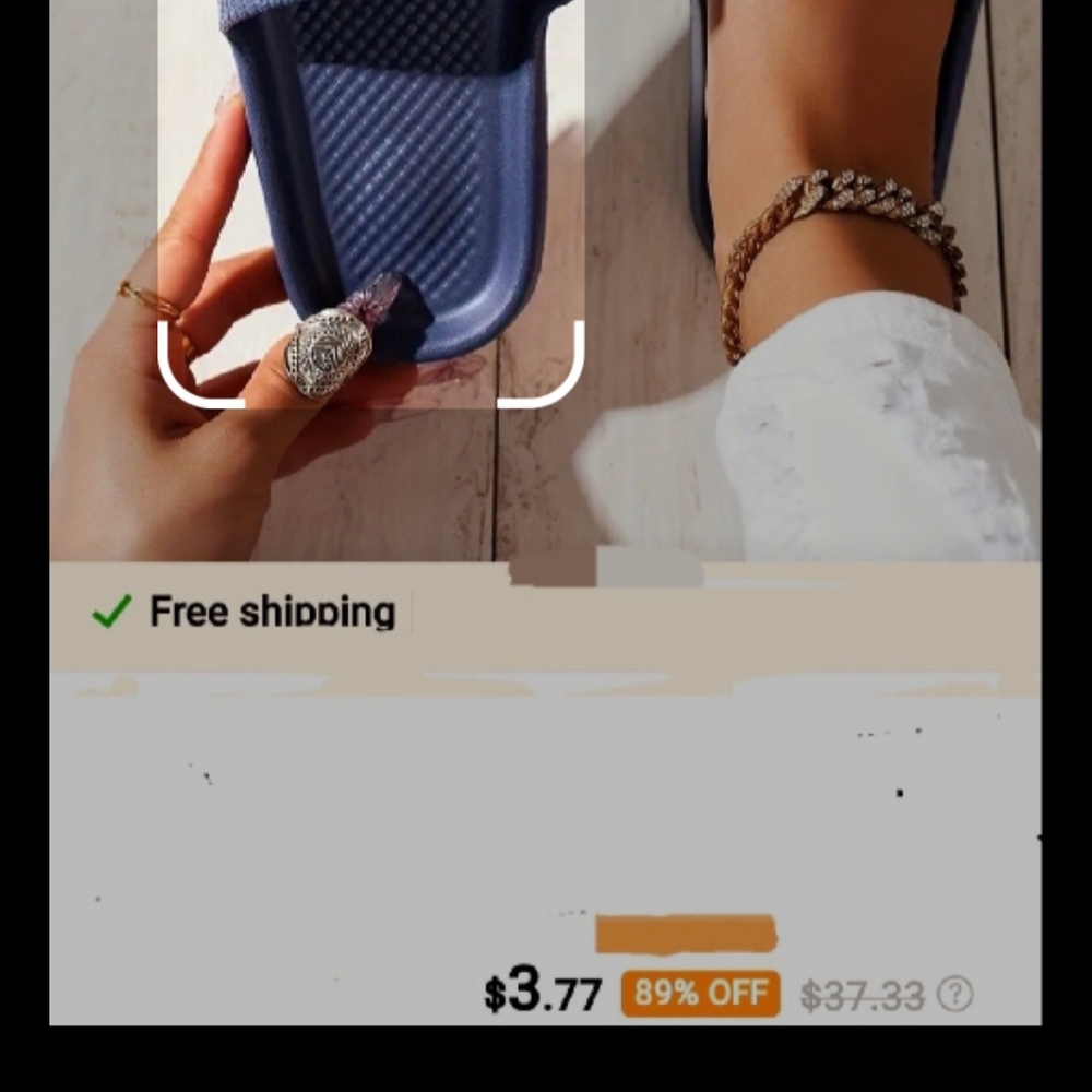 Stylish Blue Slide Sandals